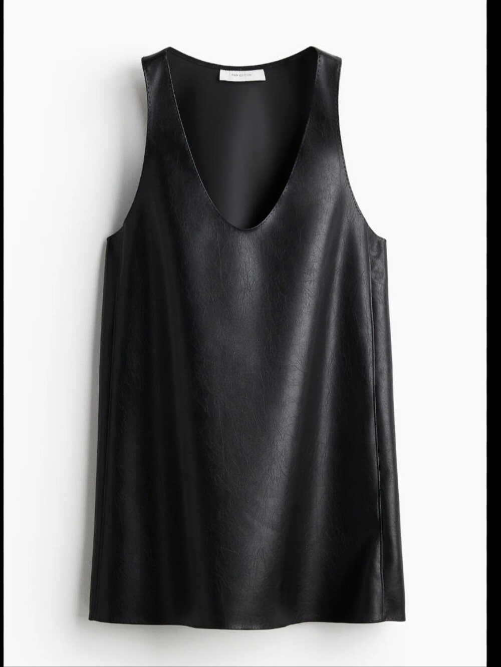 H&M Edition Faux Leather Sleeveless Shift Dress